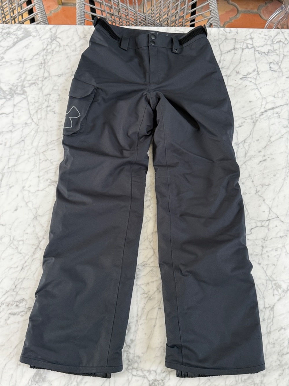 Under Armour Kids Black Insulated Snow Pants Sz Youth M 10/12 Infrared Cold Gear